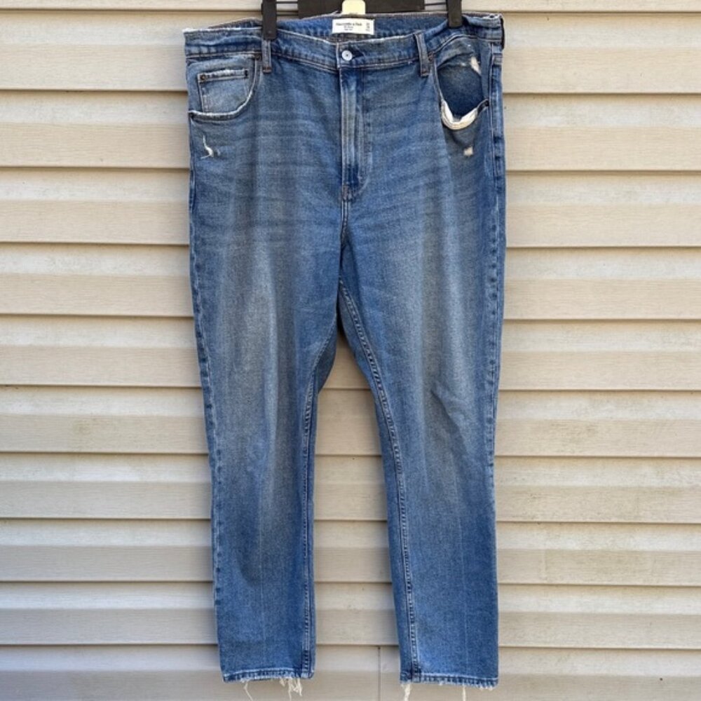 Abercrombie & Fitch | The Skinny High Rise Denim Blue Jeans size 34/18 Long